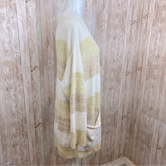 Free People Southport Beach Striped Oversized Button Front Cardigan Size Small - Picture 7 of 14